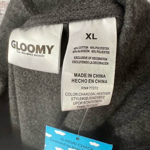 NWT Men’s Size XL Gloomy Bear Graphic Hoodie, The Naughty Grizzly - Picture 4 of 4